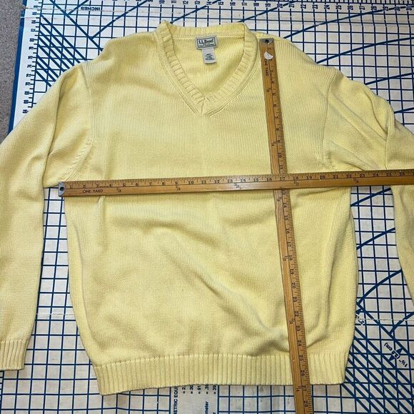Vtg L.L Bean Sweater Men's Size L-REG Yellow Knitted Pullover Sweater - Picture 11 of 11